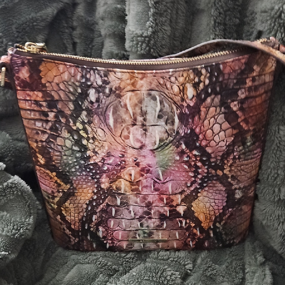 Brahmin KATIE Crossbody Bag EUC **RATTLESNAKE MELBOURNE**